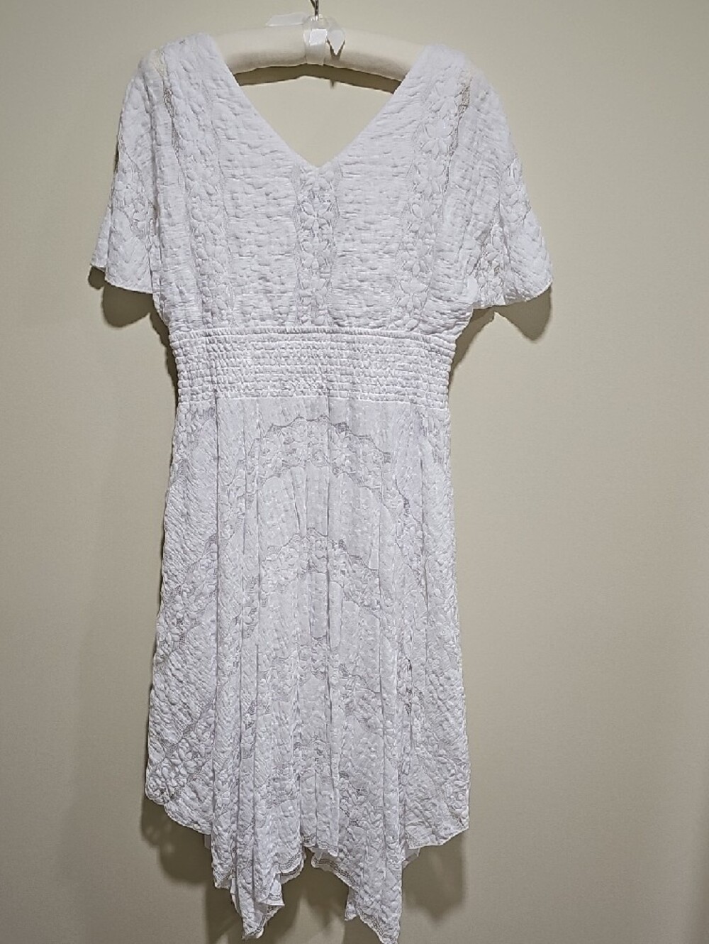 Rabbit Rabbit Rabbit White Asymmetrical Lace Dress - Picture 3 of 4